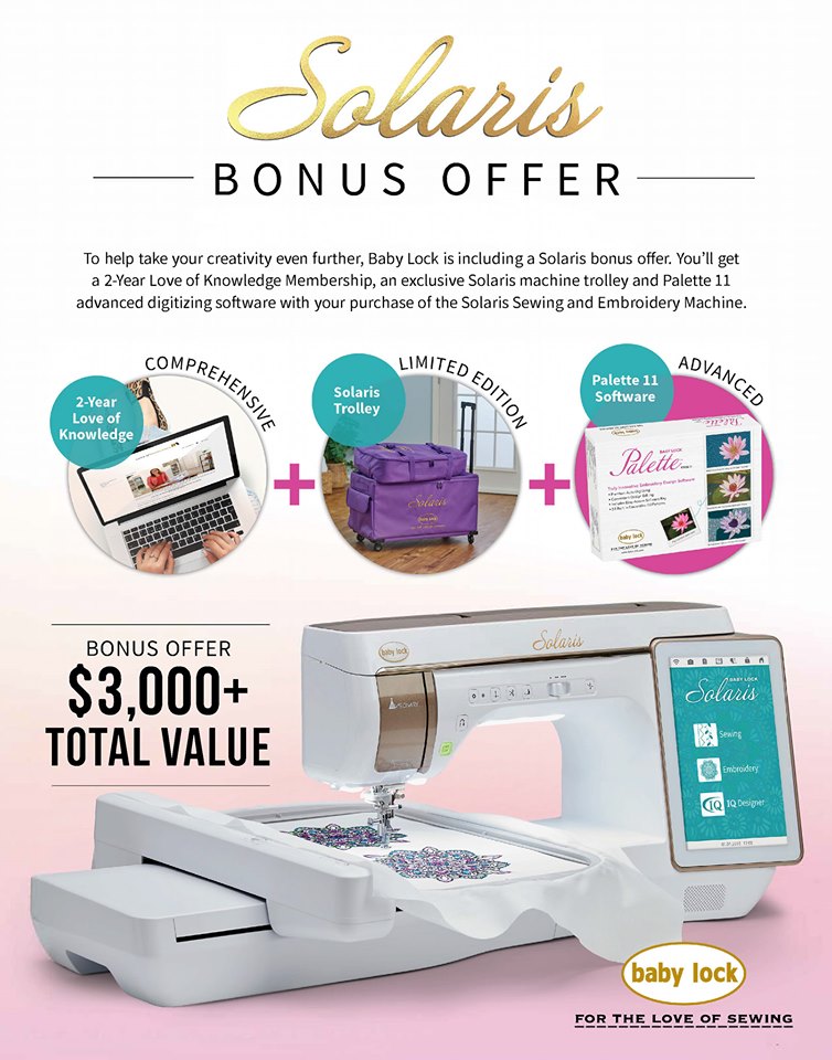 Babylock Solaris Ottawa Sewing Centre